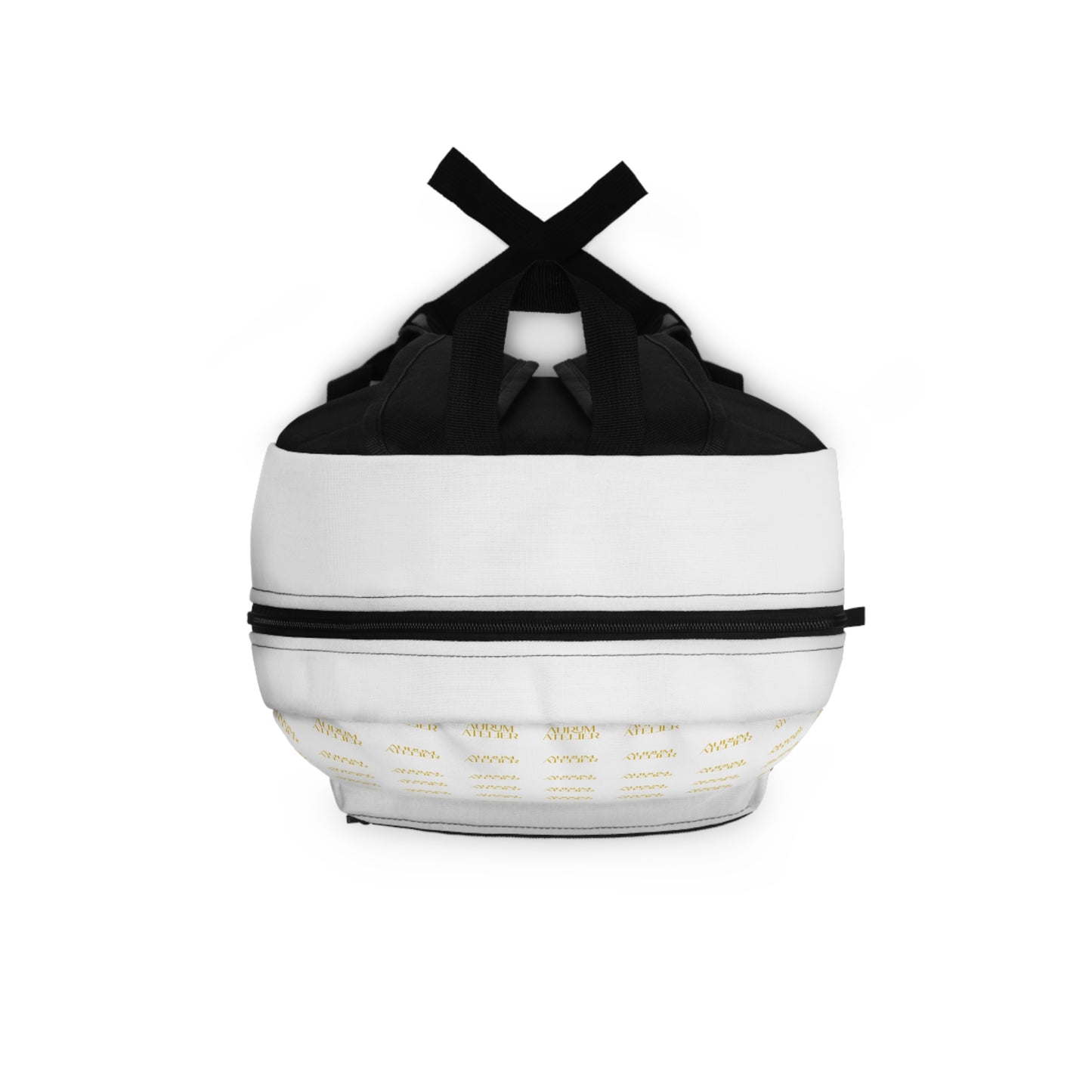 AURUM ATELIER Stylish White Backpack with Gold Aurum Atelier Design