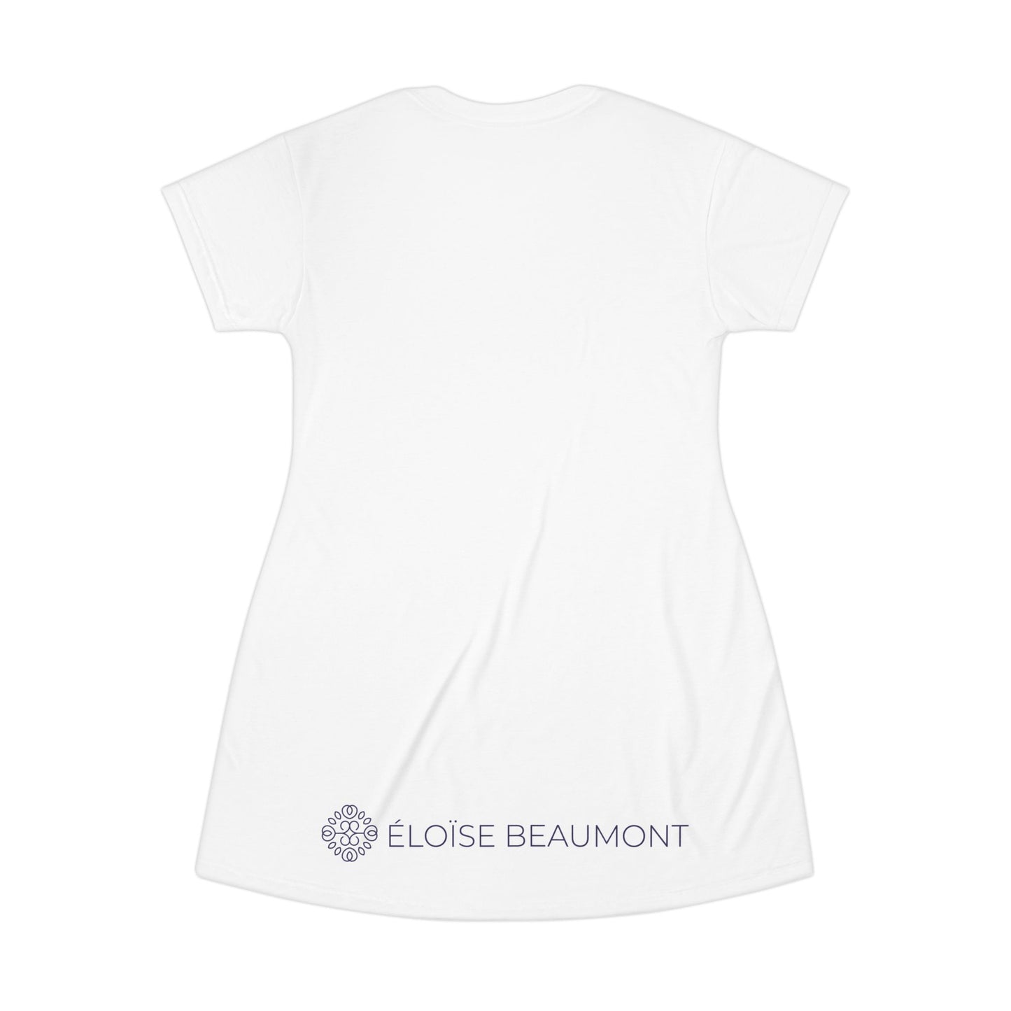 White T-Shirt Dress with Eloise Beaumont Design - Casual Chic Fashion
