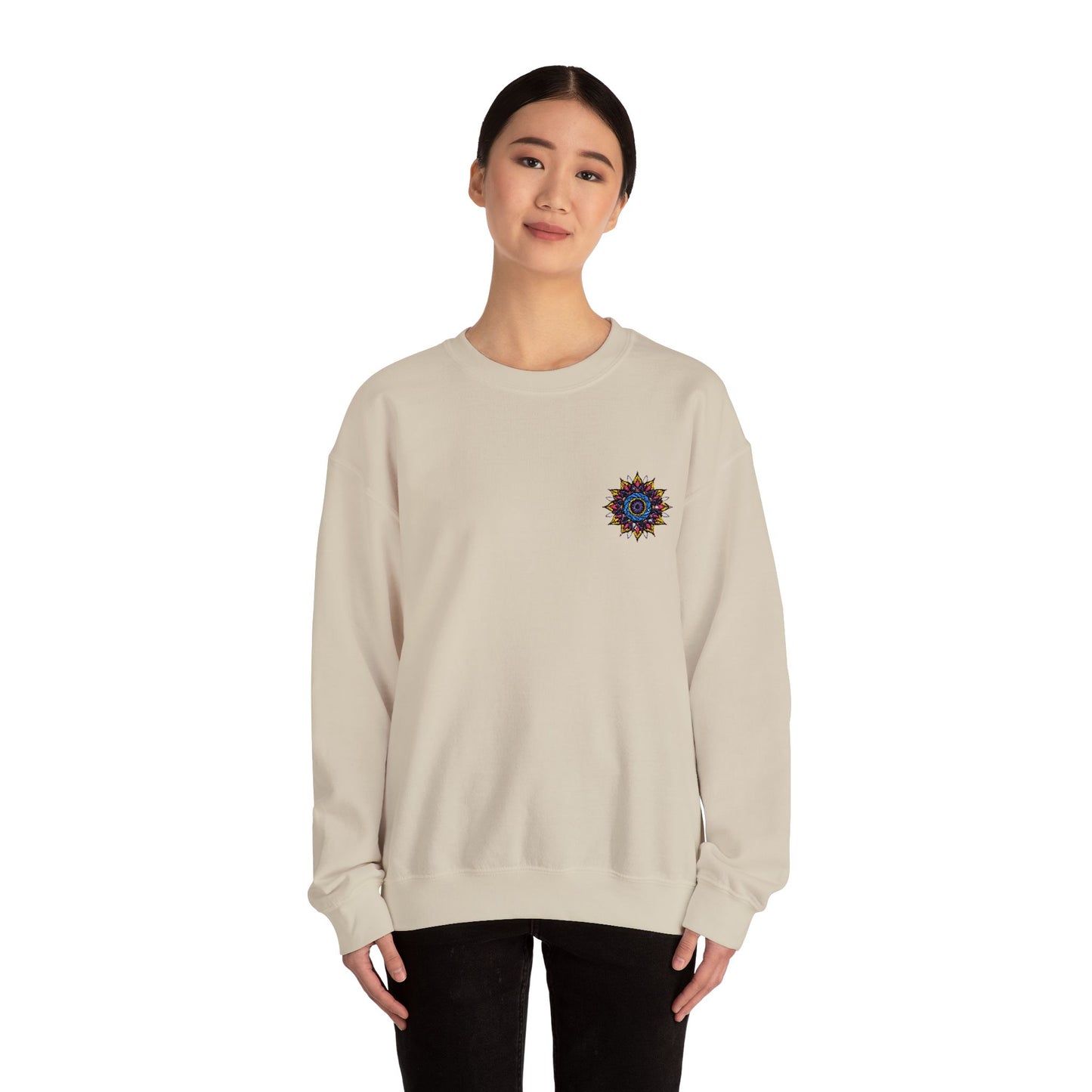 Sunshine Vibes Unisex Crewneck Sweatshirt – Cozy Heavy Blend for Everyday Comfort - cosmic