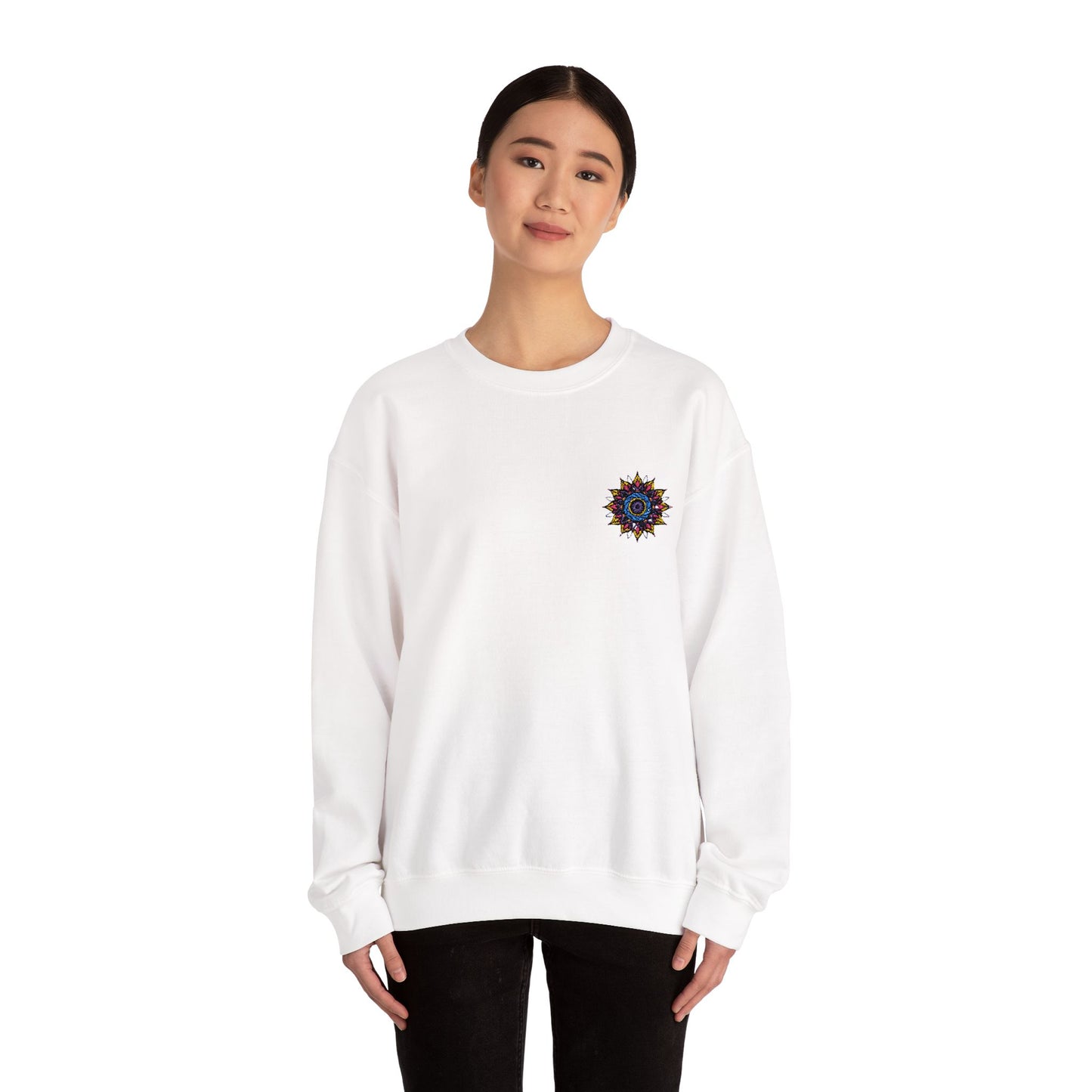Sunshine Vibes Unisex Crewneck Sweatshirt – Cozy Heavy Blend for Everyday Comfort - cosmic