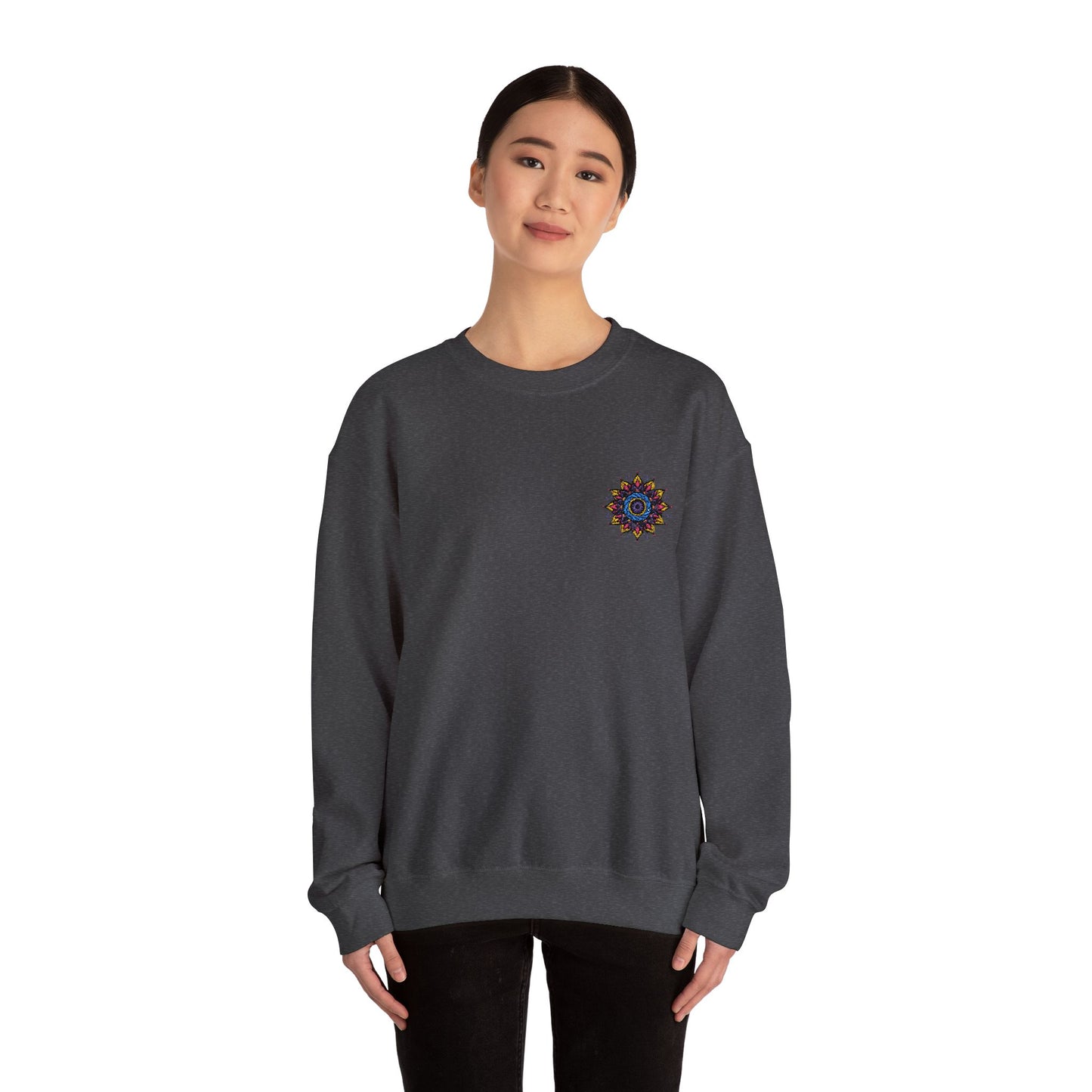 Sunshine Vibes Unisex Crewneck Sweatshirt – Cozy Heavy Blend for Everyday Comfort - cosmic