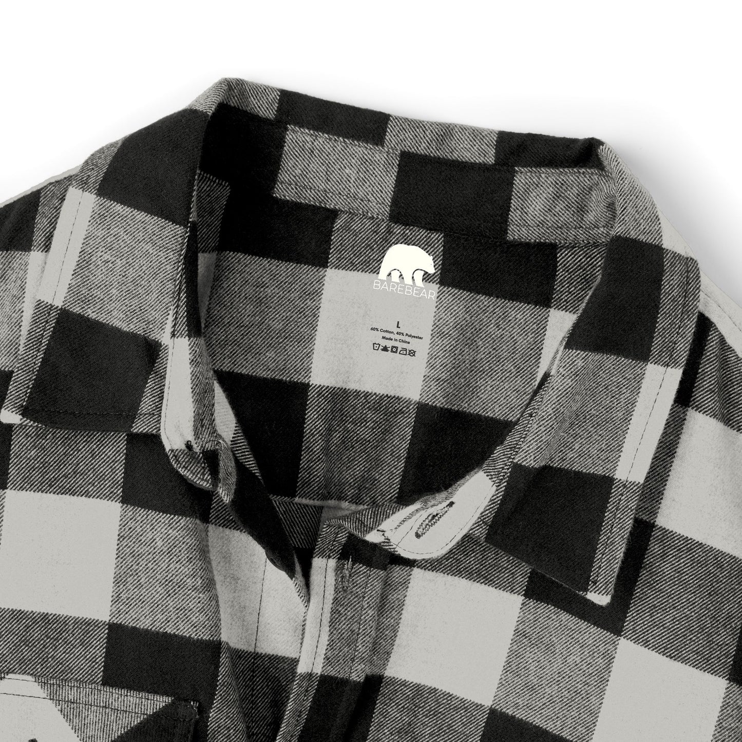 BareBear Cozy Unisex Flannel Shirt -