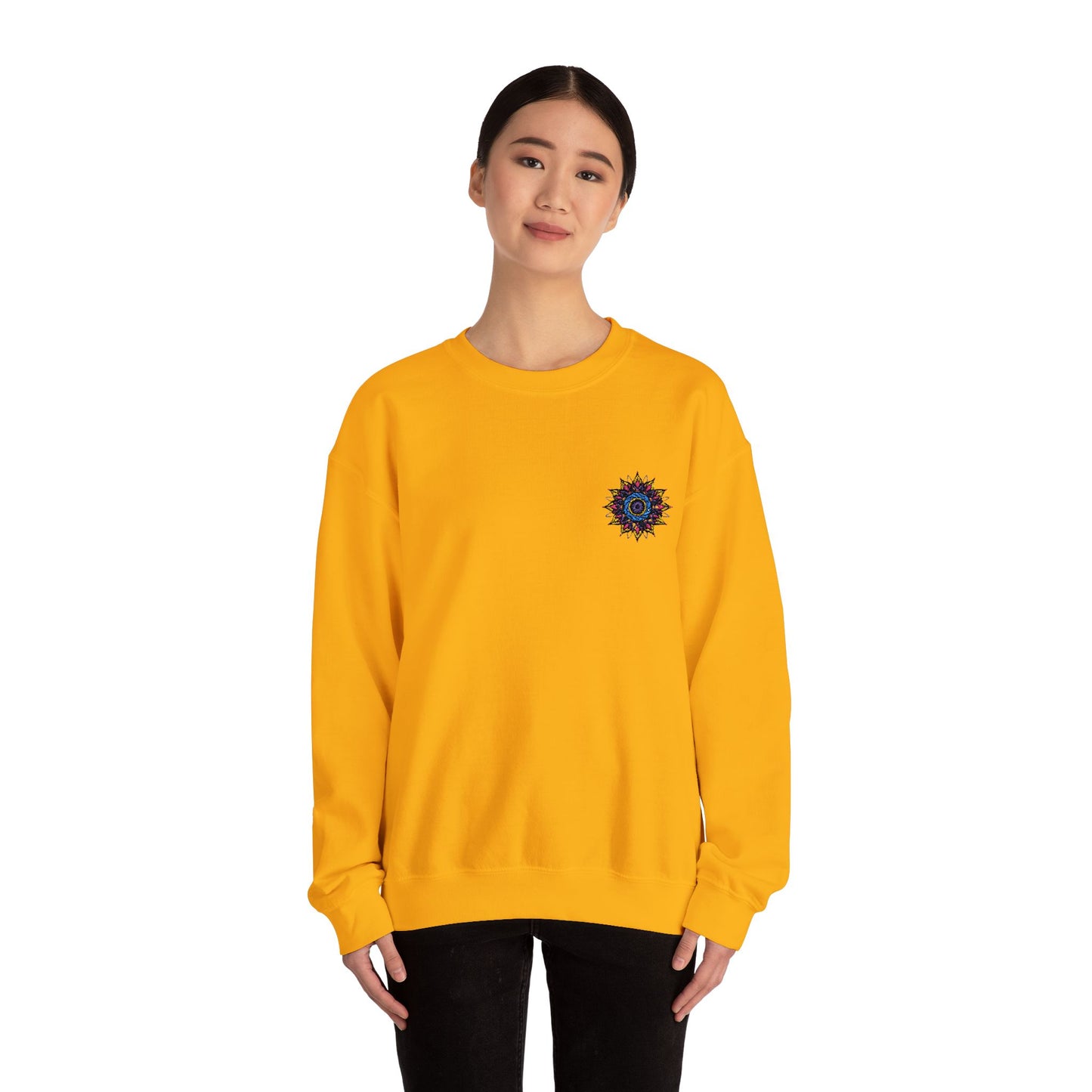 Sunshine Vibes Unisex Crewneck Sweatshirt – Cozy Heavy Blend for Everyday Comfort - cosmic