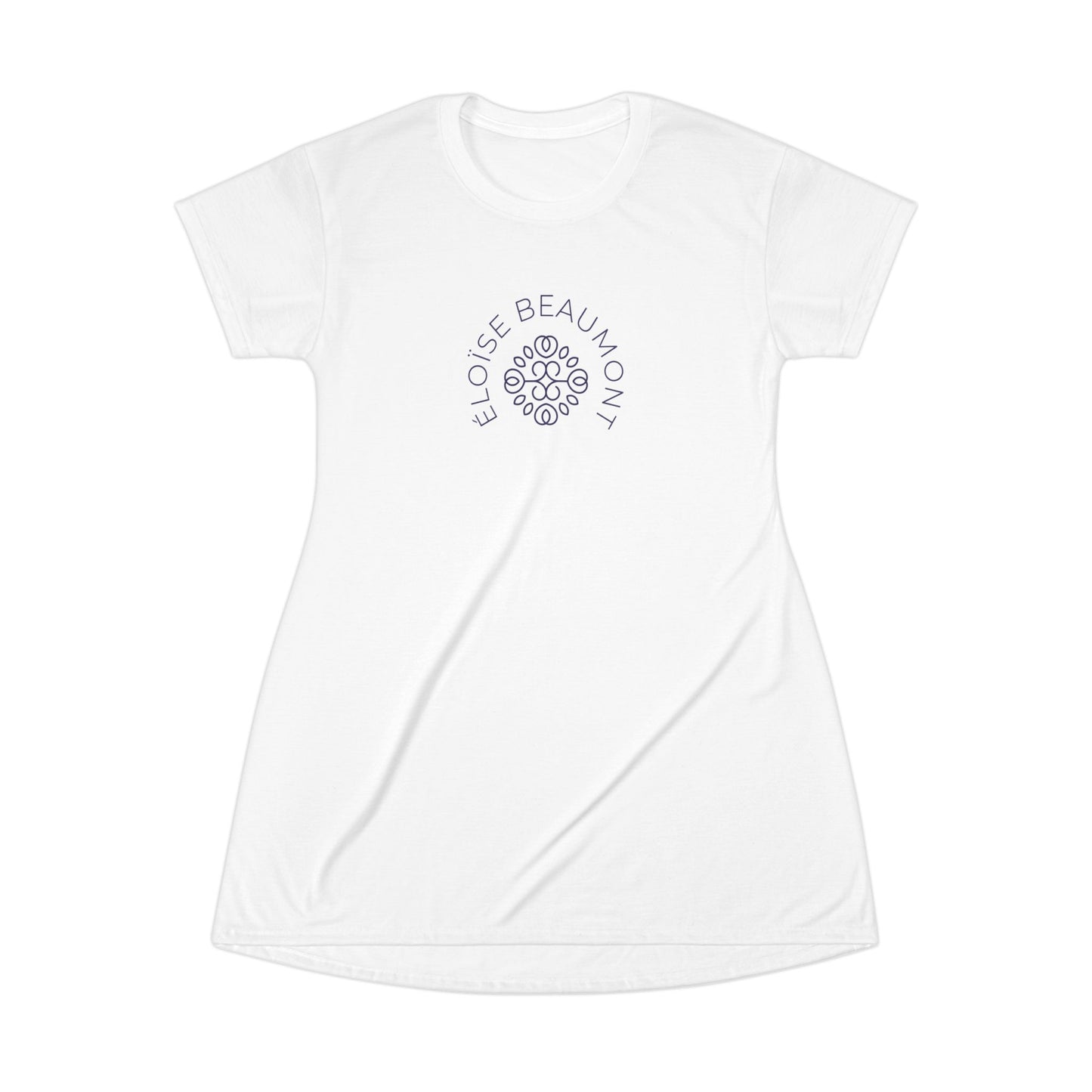 White T-Shirt Dress with Eloise Beaumont Design - Casual Chic Fashion