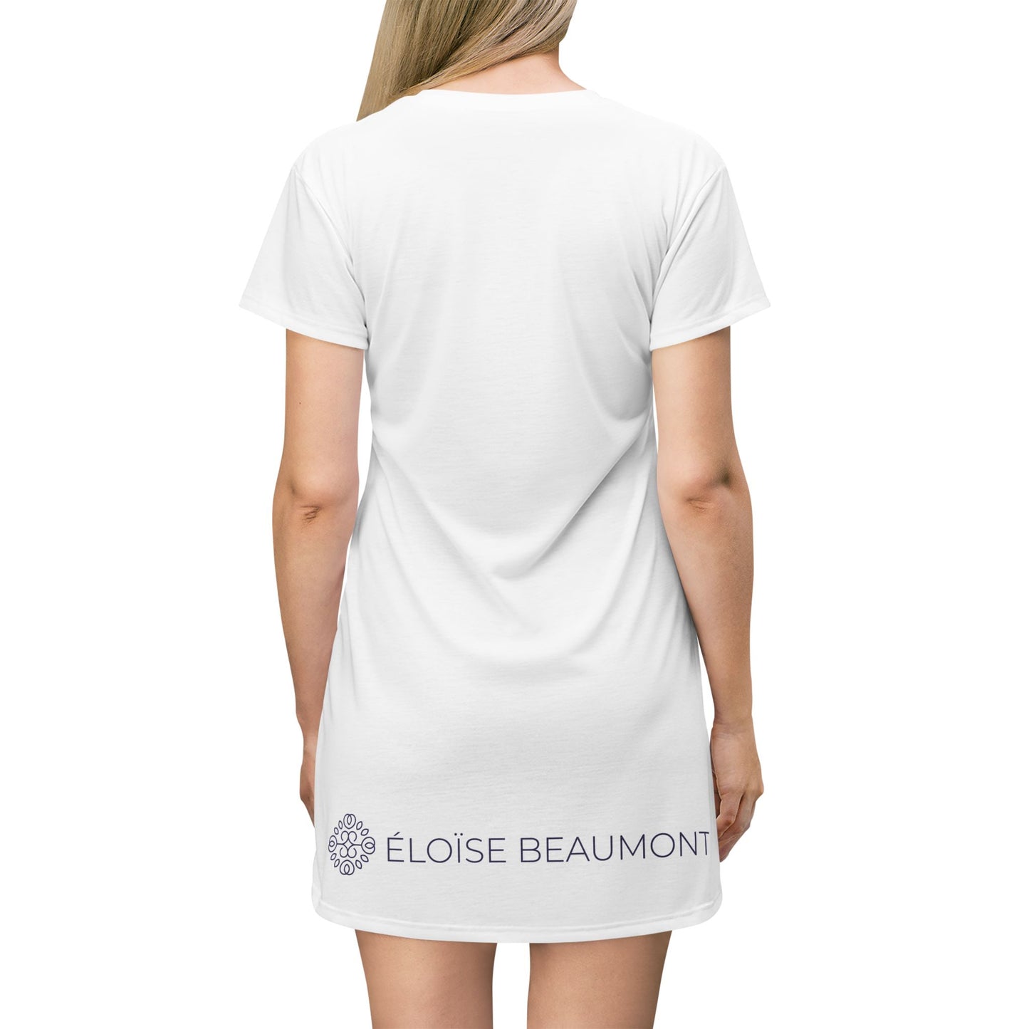 White T-Shirt Dress with Eloise Beaumont Design - Casual Chic Fashion