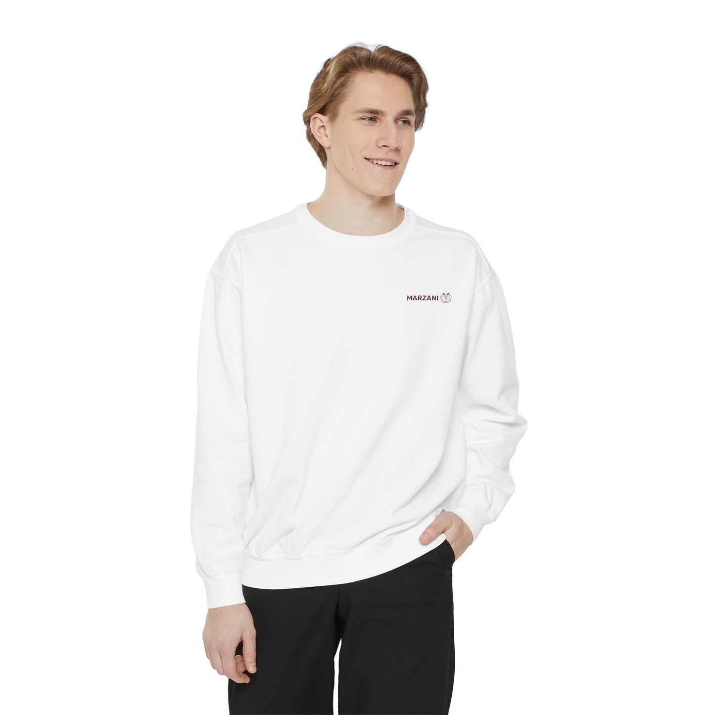 Marzani Unisex Garment-Dyed Sweatshirt - Casual Comfort for Every Occasion