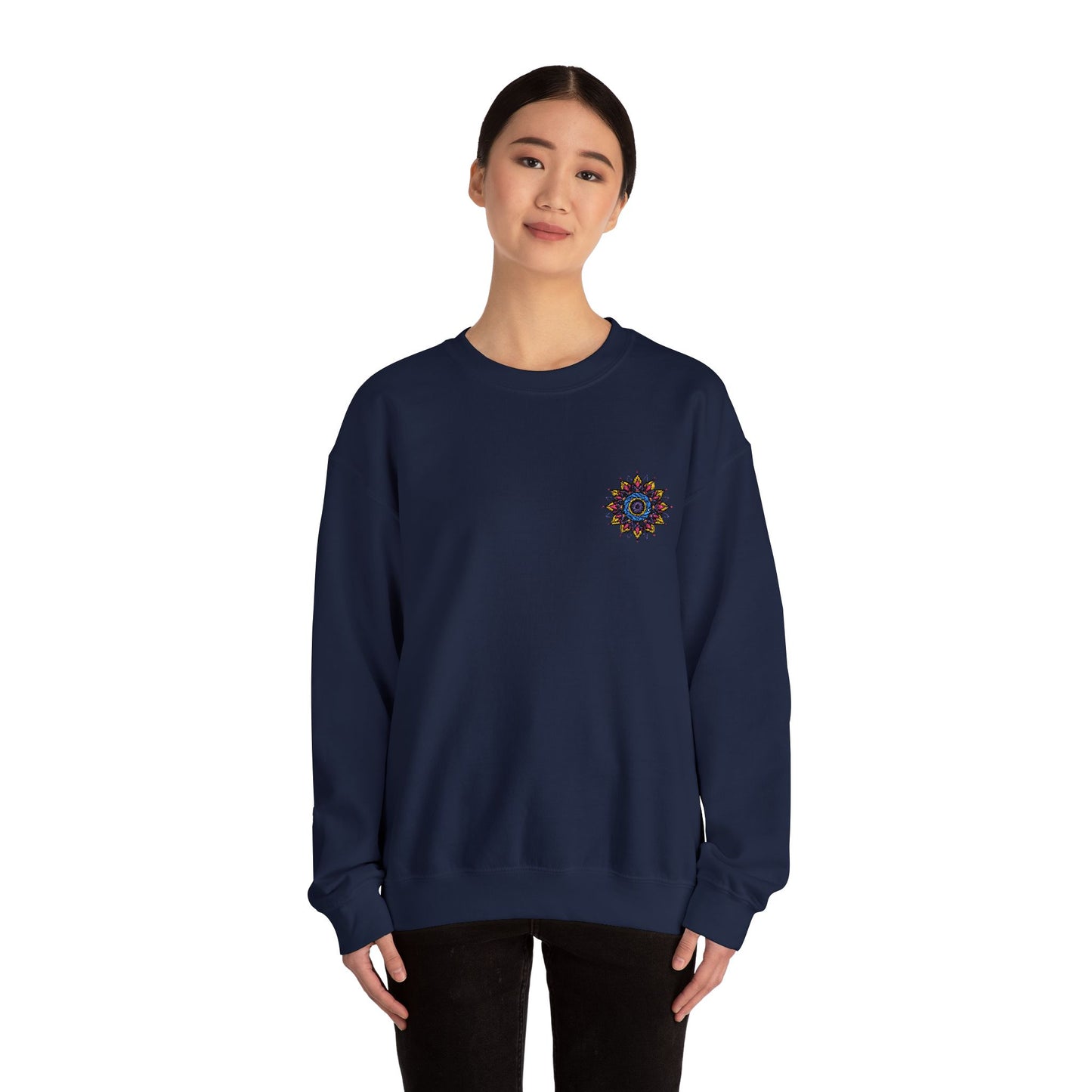 Sunshine Vibes Unisex Crewneck Sweatshirt – Cozy Heavy Blend for Everyday Comfort - cosmic