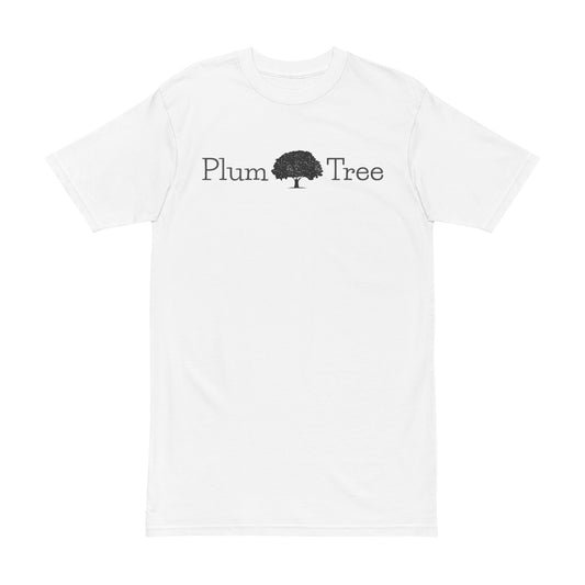 Plum Tree Men's Heavyweight Tee - Nature Inspired Graphic Shirt, Gift for Nature Lovers, Casual Outfit, Eco-Friendly Style, Unique Gift Idea
