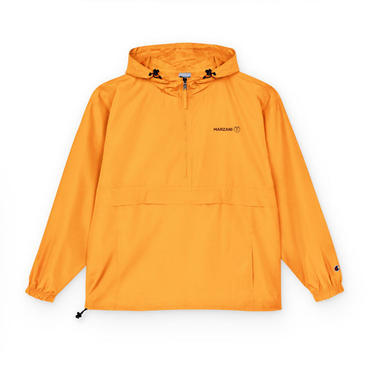 Marzani Champion Packable Anorak Jacket - Bold Orange Unisex Rainwear