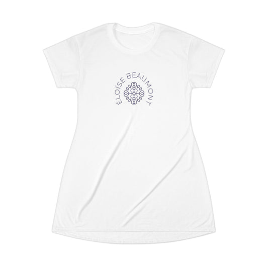 White T-Shirt Dress with Eloise Beaumont Design - Casual Chic Fashion